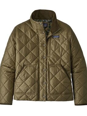 Patagonia Back Posture Olive Quilted Jacket Women’s Size S